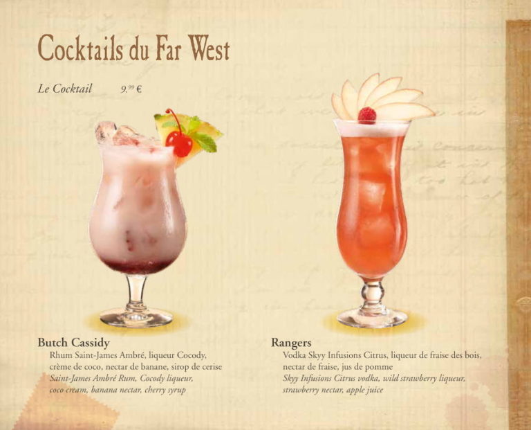 La Carte Du Crocketts Saloon Au Davy Crockett Ranch Restaurants